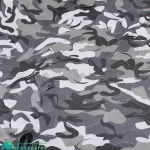 تور استتار ارتشی برفی تیره کد AR203 - پارچه استتار آفرودی نظامی سیاه و سفید