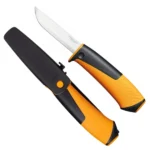 چاقو کمپینگ FISKARS فیسکارس مدل UNIVERSAL - غلاف دار با چاقو تیز کن - فنلاندی