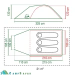 چادر کمپینگ کلمن COLEMAN مدل DARWIN 3 PLUS - آمریکایی اورجینال
