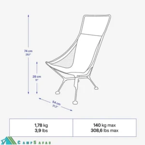صندلی کمپینگ کچوا QUECHUA مدل MH900 XL مسافرتی - فرانسوی