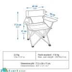 صندلی کمپینگ کچوا QUECHUA مدل FOLDING CAMPING - مسافرتی تاشو