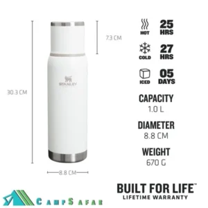 فلاسک کوهنوردی استنلی STANLEY مدل ADVENTURE TO-GO 1L سفید