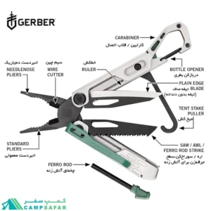 ابزار چند کاره گربر GERBER مدل STAKEOUT SPARK 2 ابزار چند کاره گربر GERBER مدل STAKEOUT SPARK - اورجینال آمریکایی