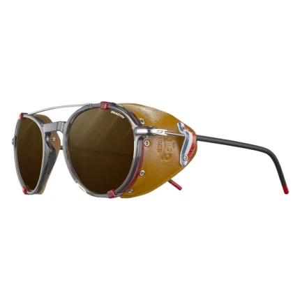 عینک کوهنوردی جولبو JULBO مدل LEGACY لنز REACTIV 2-4 POLARIZED - فرانسه فتوکرومیک و پلاریزه با بادگیر چرمی