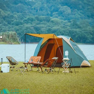 چادر کمپینگ کلمن COLEMAN مدل TOUGH WIDE DOME IV300 - آمریکایی اورجینال 5 نفره دوپوش عصایی ضد آب